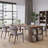 Nut-brown Rectangular Solid Wood desk-1235448694