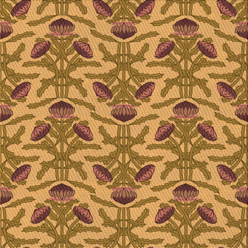 Performance Wool Floral Indoor Rug, Square 7'