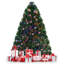 36' H Lighted Artificial Pine Christmas Tree