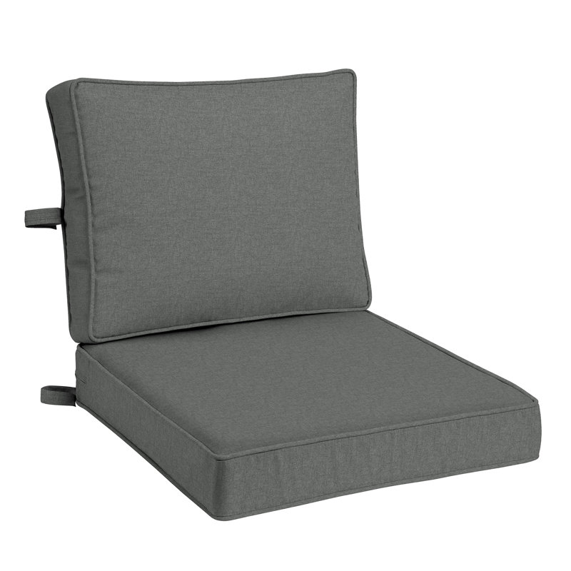 Ensemble de coussins de siège d'extérieur double en mousse ARDEN, 24 x 24, en ProFoam, résistant à la pluie et à la décoloration
