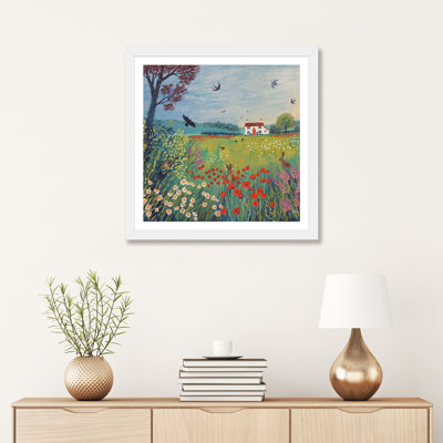 The House par Summer Meadow par Jo Grundy - impression d'art graphique