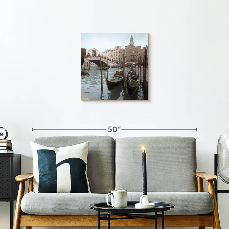 Rialto Bridge Gondolas, 20" H x 20" W