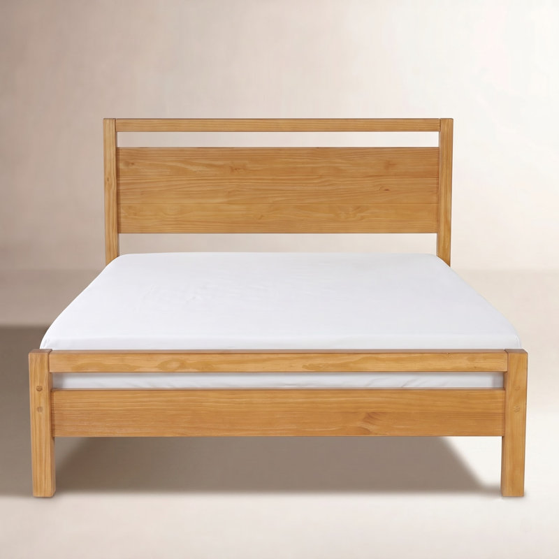 Lit plateforme en bois massif Loft, Acacia, Grand