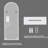 LED Full Length Wall Mirror, Symmetrical Arch Mirror With Dimmable 3 Color Temperature Lighting