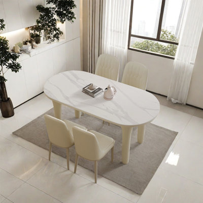 Creative oval dining table set