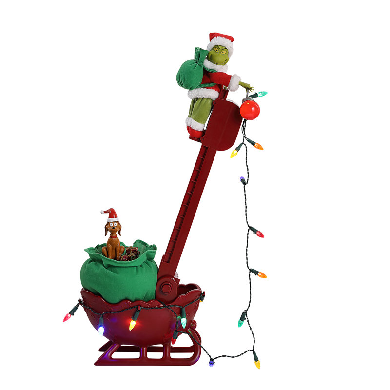 34,5 po. Traîneau utilitaire animé Grinch's