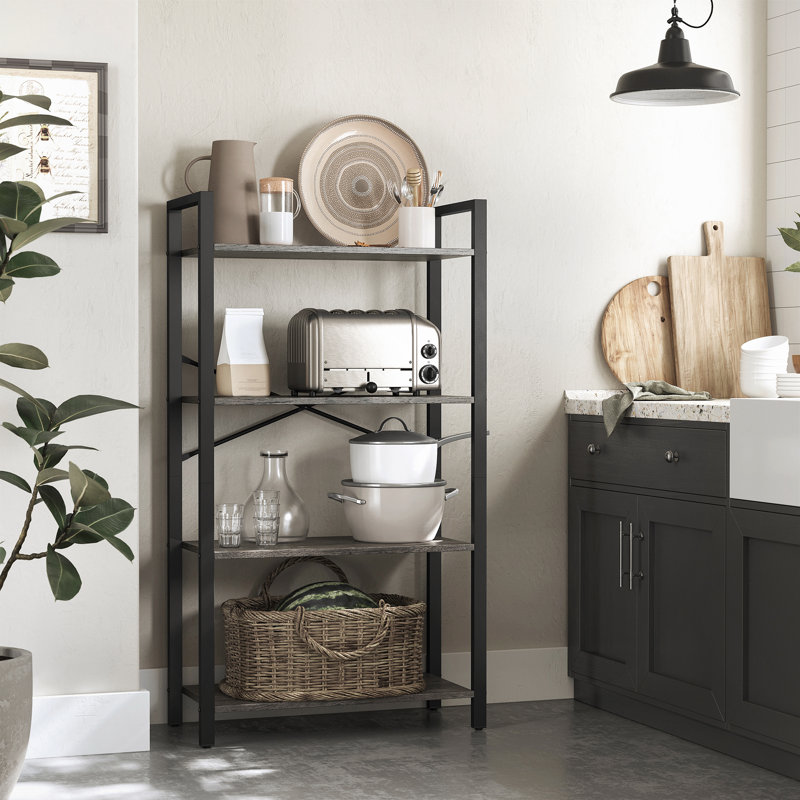 Riggle Etagere Bookcase, Black