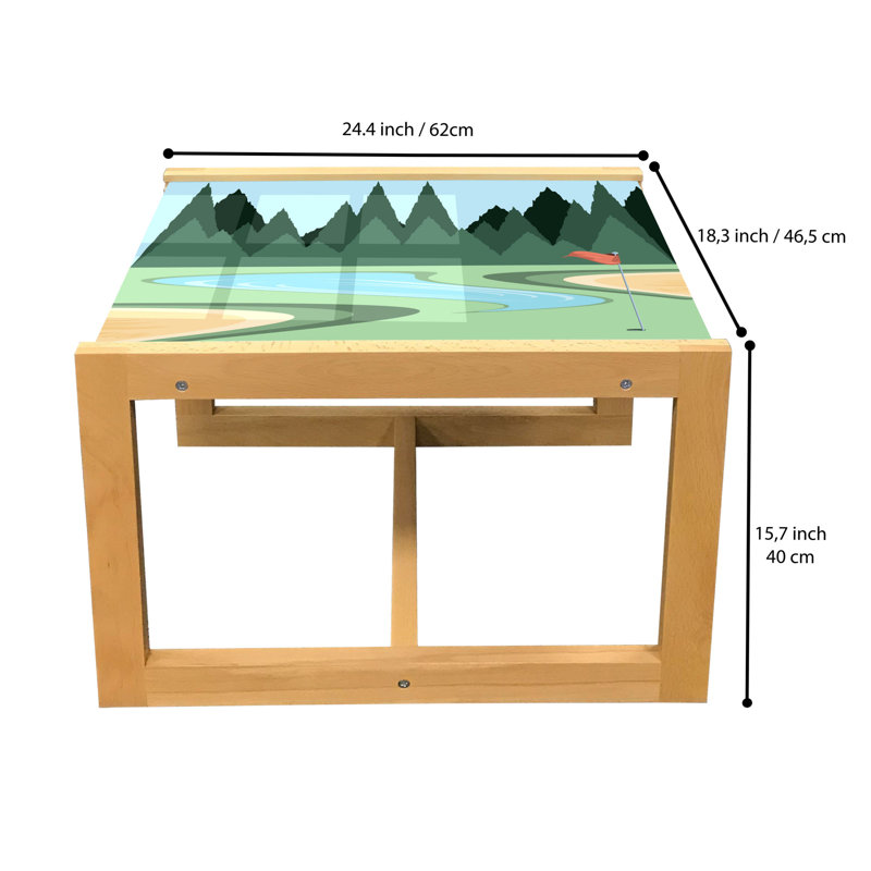 Irha Sled Coffee Table, 40cm H x 46.5cm W x 62cm D