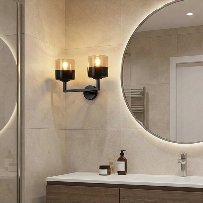 Ensemble de meuble-lavabo mural 2 lumières Lumina