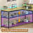 67" L Shaped Desk With Drawers, Computer Office Desk With Storage Shelves & Power Outlet, Reversible Gaming Desks With Led Lights For Home Office