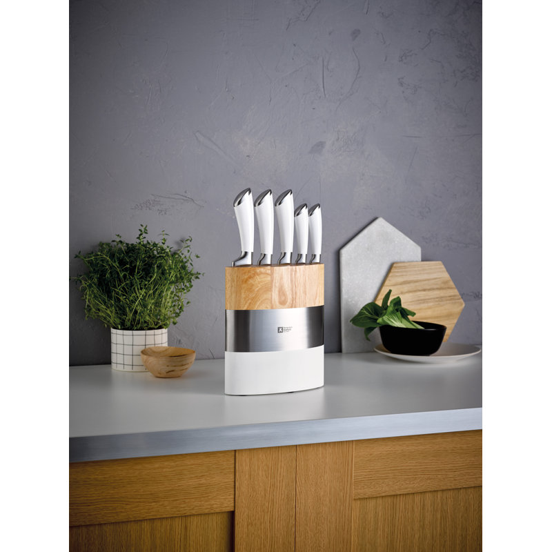 Richardson Sheffield Fusion 6 Piece Stainless Steel Knife Block Set