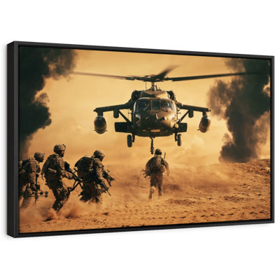 Militaire «Art mural héliport»