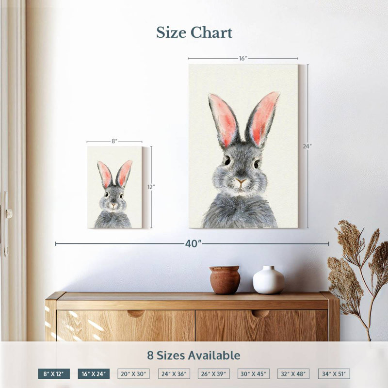 Brampt Fluffy Gray Bunny, 12" H x 8" W