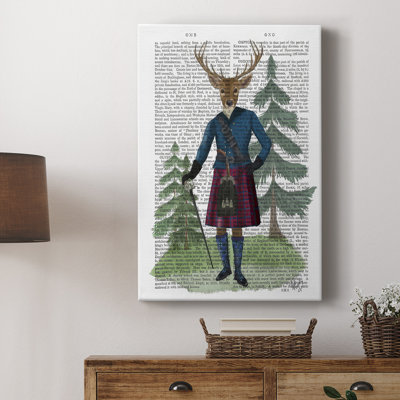 Scottish Deer Laird Tam OShunter, Full, Book Print -Custom Wrapped Gallery Cavas