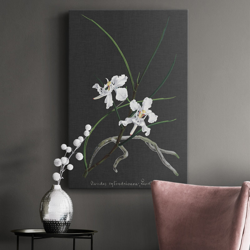 Orchidée sur ardoise II - impression sur toile tendue, H 36 po x l 24 po x P 1,5 po