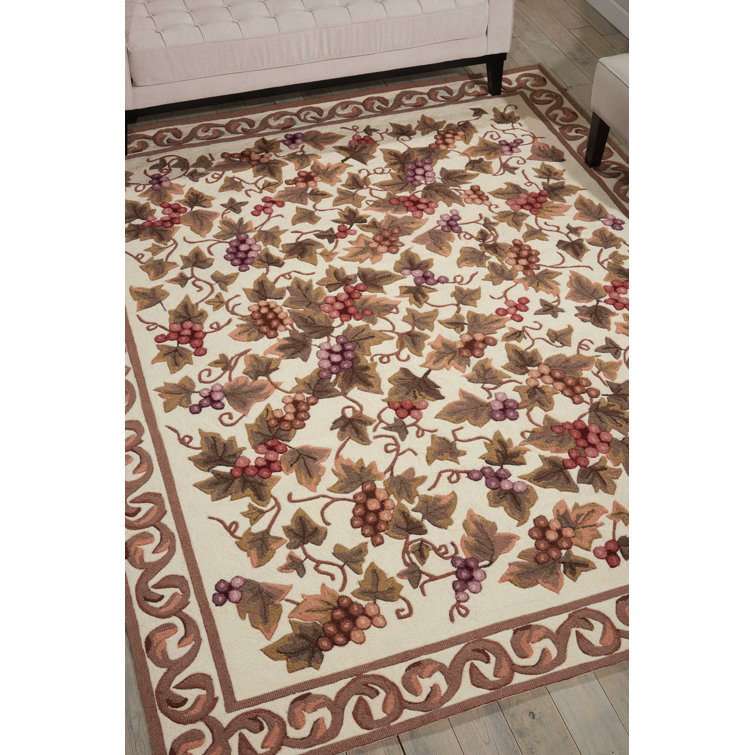 Eckard Hand-Tufted Ivory/Brown Area Rug