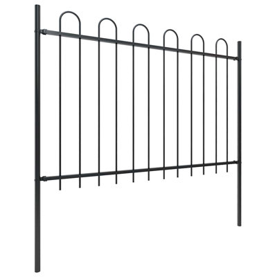 Eladia Black Metal Fence Panels Included