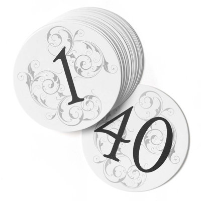 Numéro de table filigree