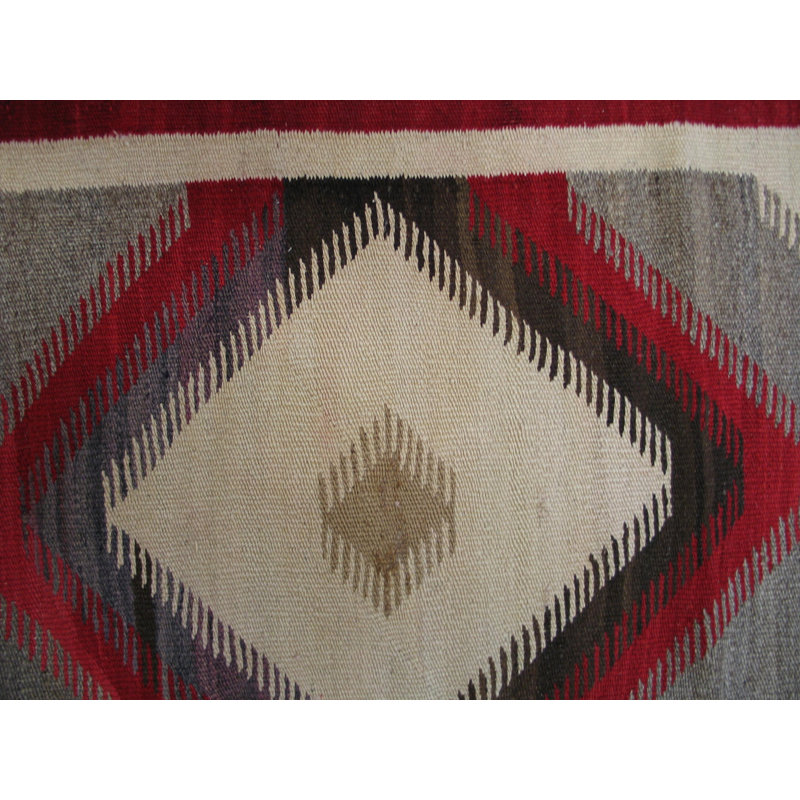 Artistic Tribal Pattern Flatwoven Antique Native American Navajo Rug