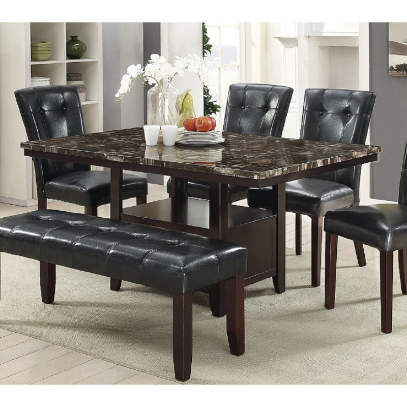 Faux Marble Top Dining Table, Standard (30" Height)