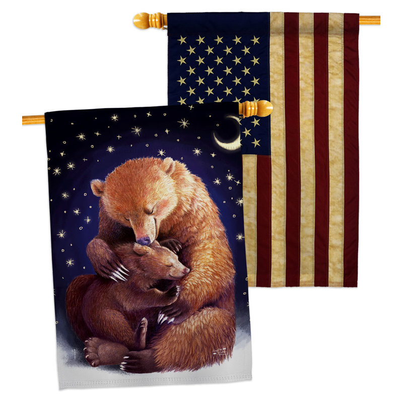 Drapeau de maison en polyester à 2 côtés 40 x 28 po