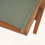 Chaise longue d'extérieur, structure en bois d'acacia avec assise en filet-877153708