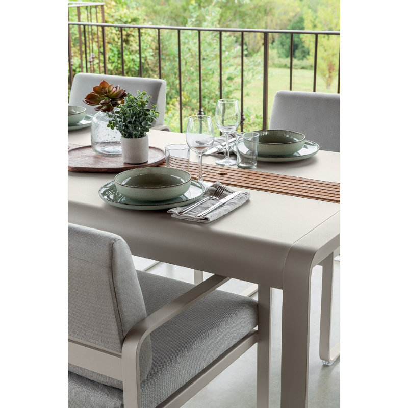 Bellevie Outdoor Teak Dining Table, Acapulco Blue