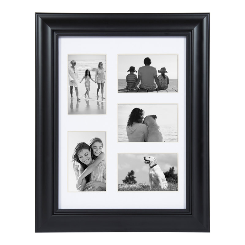 Cadre photo en collage mat Brookhn, Noir