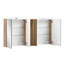 Duo Surface Mirrored Bathroom Cabinets with Mirror and 6 Adjustable Shelves