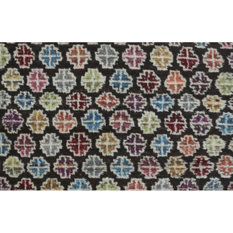 Geometric Hand Knotted Area Rug, Runner 78 x 248cm