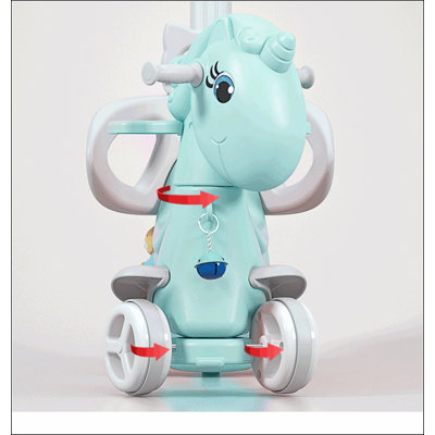 Cheval à bascule pour tout-petits, jouets d'équitation à vélo avec poignée, dossier et planche d'équilibre pour bébé fille et garçon, enfants licorne