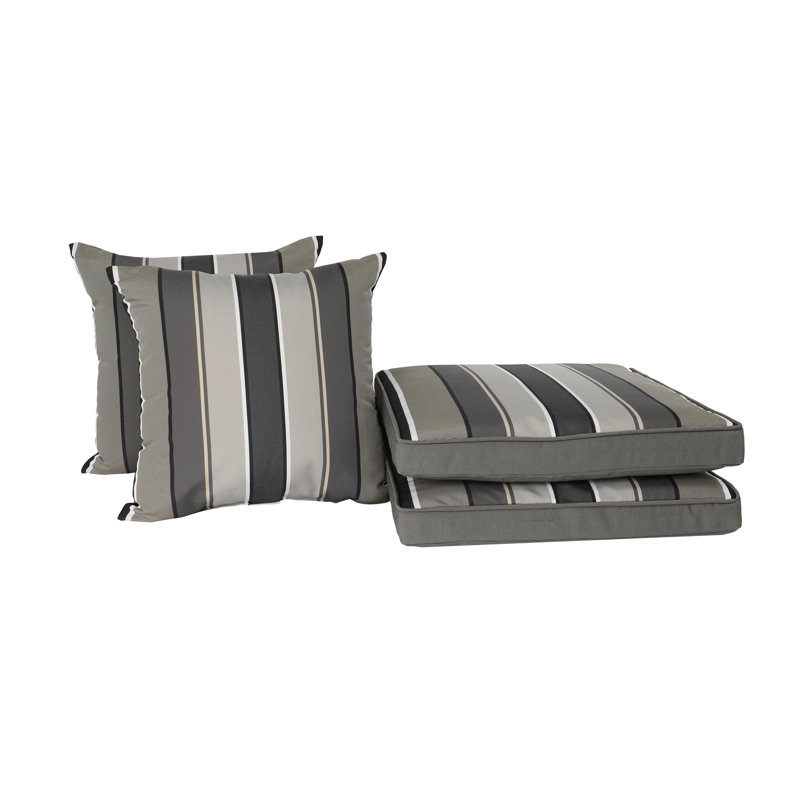 Rohando Outdoor 2'' Dining Chair Seat Cushion, Gray