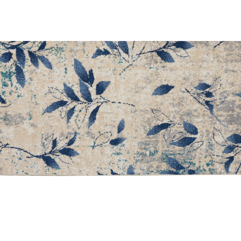 Floral Indoor / Outdoor Rug, Rectangle 3'2" x 5'