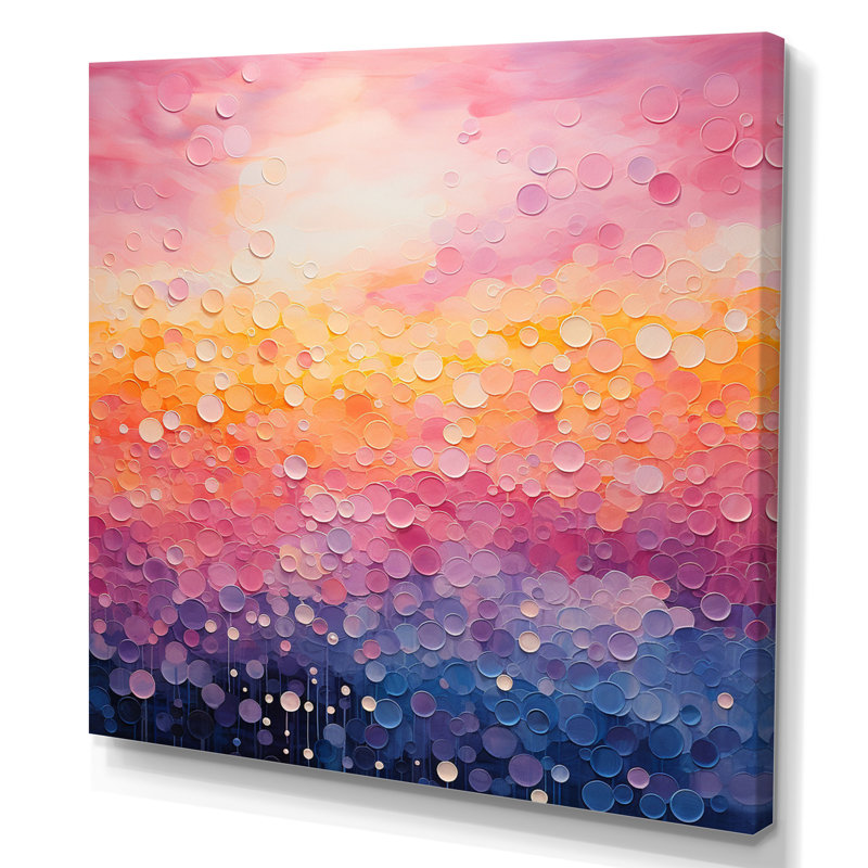" Blushing Horizon I ", Wrapped Canvas, 24" H x 24" W x 1" D