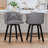 Swivel Upholstered Counter Stool With Metal Frame,-1906160427
