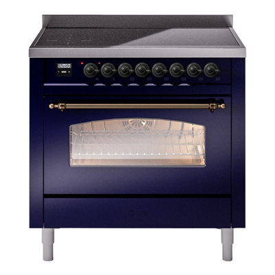 ILVE Nostalgie II Series 36 inch Induction Range with 6 Induction Elements (Glass Door)