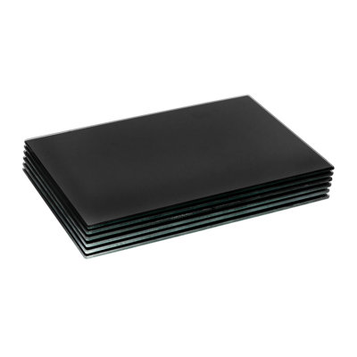 Harbour Housewares - Glass Placemats - 30cm x 20cm - Set of 6