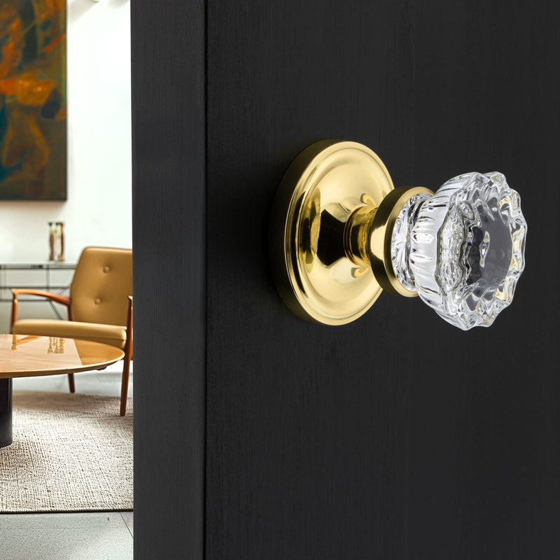 Classic Rosette with Crystal Door Knob