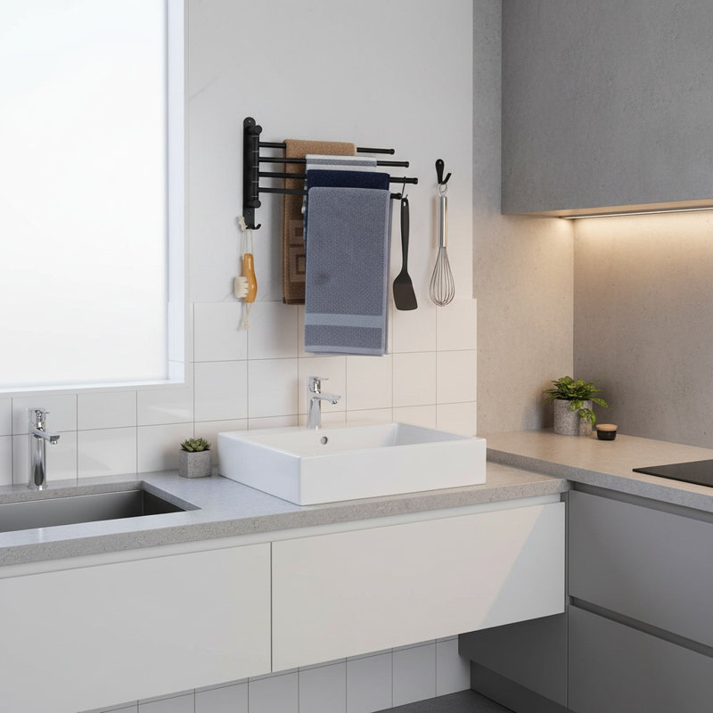 35cm 1 Wall Mounted Required Towel Bar