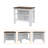 Ralston 7-Shelf 4-Door 2-Piece Kitchen Set, Kitchen Island And Pantry Cabinet White And Walnut
