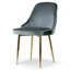 Chaise parsons rembourrée en velours Tebikerei