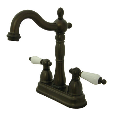 Kingston Brass Heritage Two-Handle 2-Hole Deck Mount Bar Faucet