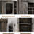Farmhouse 72'' Coffee Bar Cabinet with LED Light and Power Outlet, Large Kitchen Hutch with 3 Drawers and Wine Glass Rack, Sliding Barn Door Tall Wine Cabinet for Home Bar-1644483937