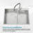 33"X19" Embedded Double Bowl Kitchen Sink