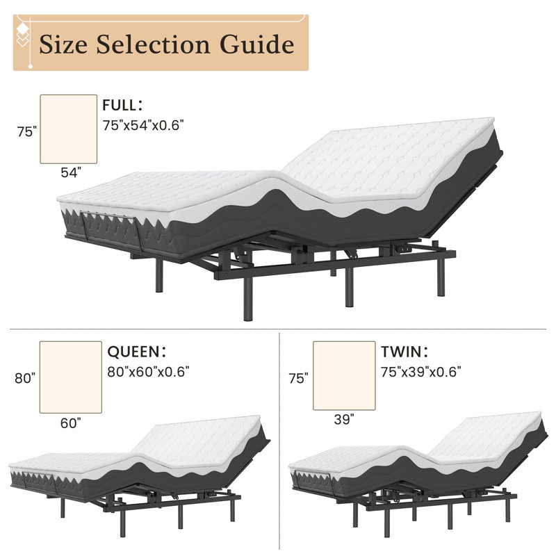 Ziemba Adjustable Bed, Full