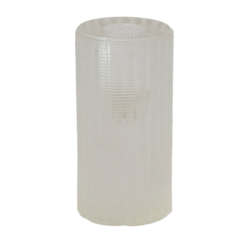 Tall Cut Glass Taper Candle Holder