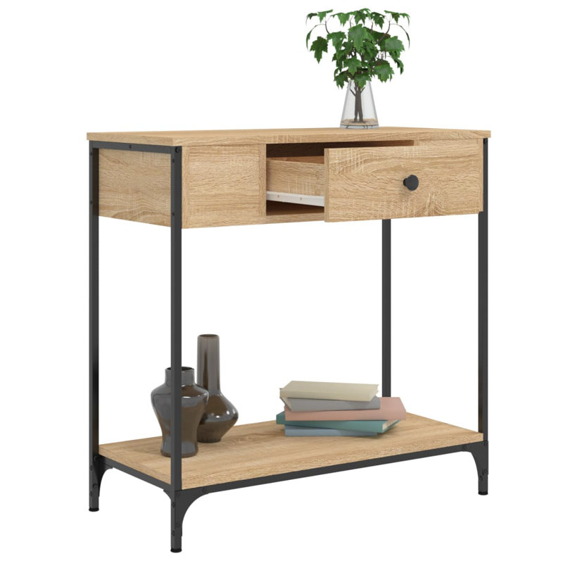 Console Table, Sonoma Oak, 75cm H x 75cm W x 34.5cm D