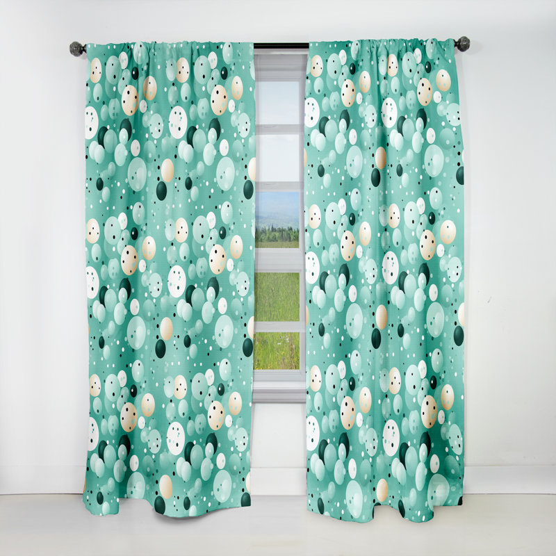 Panneaux de rideaux à pois Coastal Tranquility, L 52 po x L 120 po