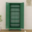 Armoire en métal Natthan pour cuisine, salle à manger et salon avec 2 portes et 5 tablettes réglables-1846156724