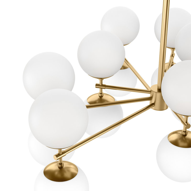 Zodiac 18 - Light Chandelier, Burnished Brass